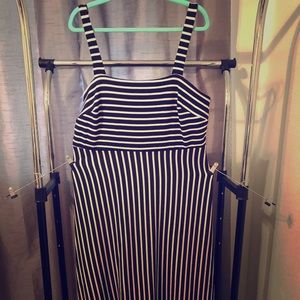 Ashley Stewart Black & White Striped Dress